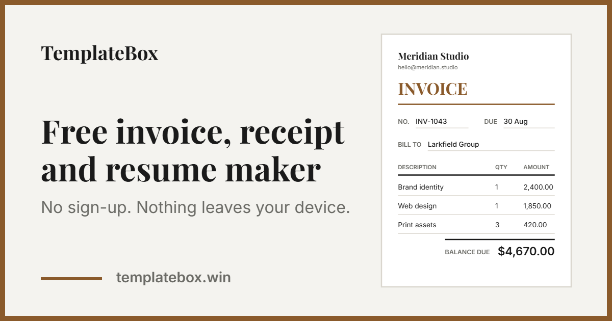 Show HN: TemplateBox – Free resume, invoice and mockup editors in the browser