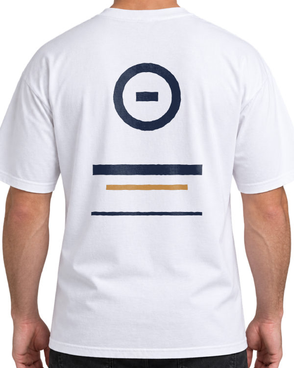 White T-Shirt Back Mockup with a sample design applied