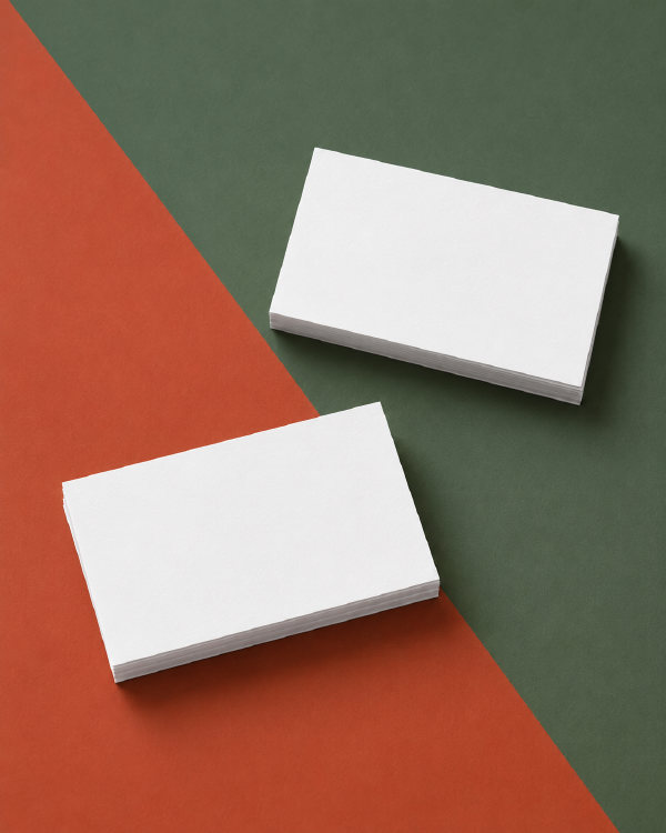 Duotone Business Card Mockup, blank and ready for your design