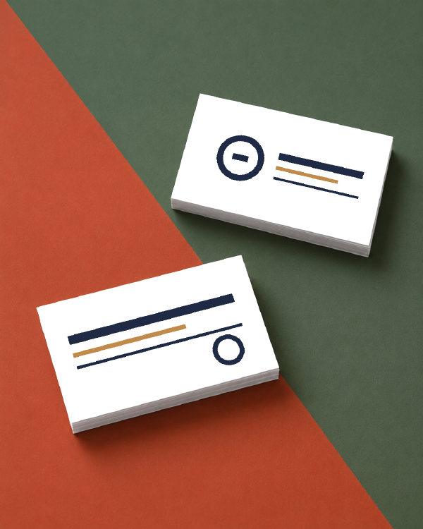 Duotone Business Card Mockup with a sample design applied