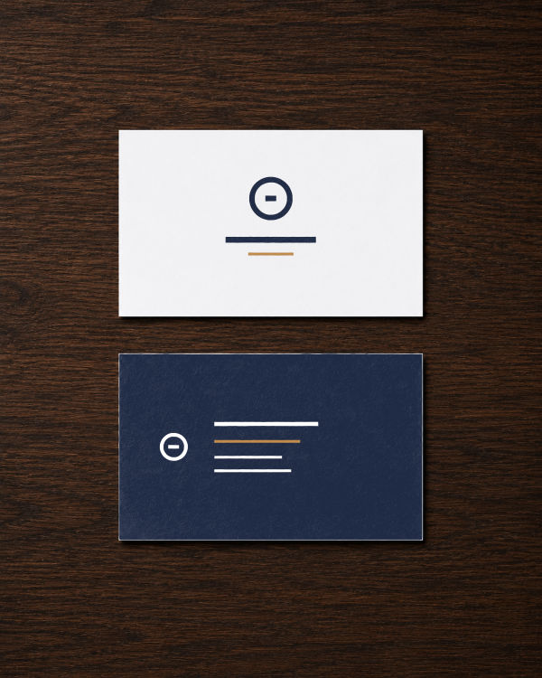 Business Card Mockup with a sample design applied
